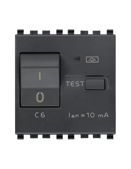 Vimar Eikon 20411.06 1P N C6 10Ma Grey Differential Circuit Breaker